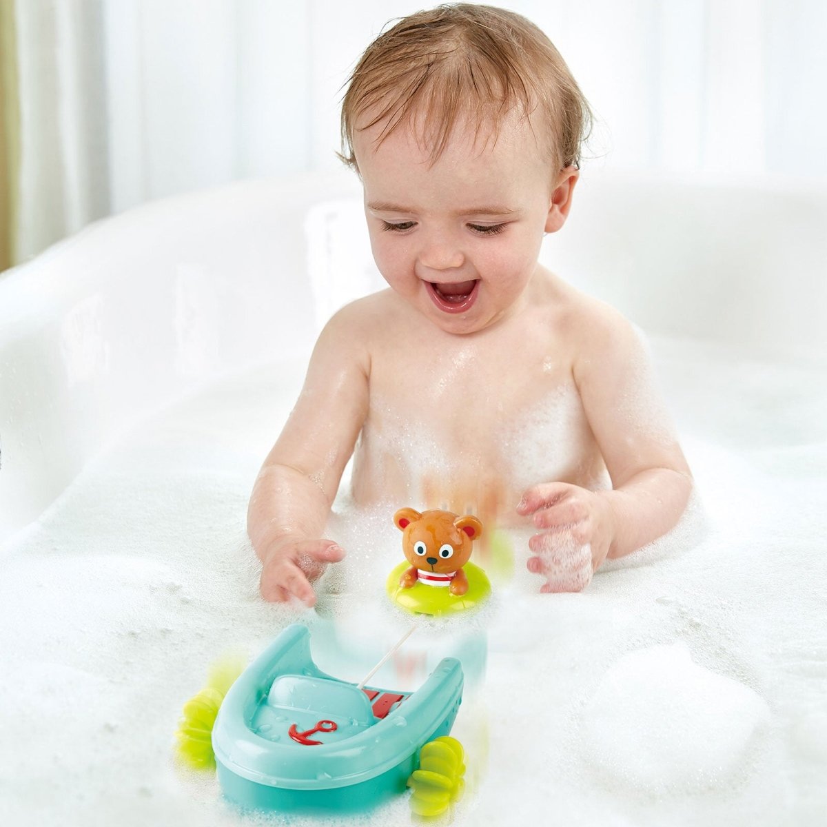 Hape Tubing Pull-Back Boat | Luxury Home Accessories | Heulog Glow