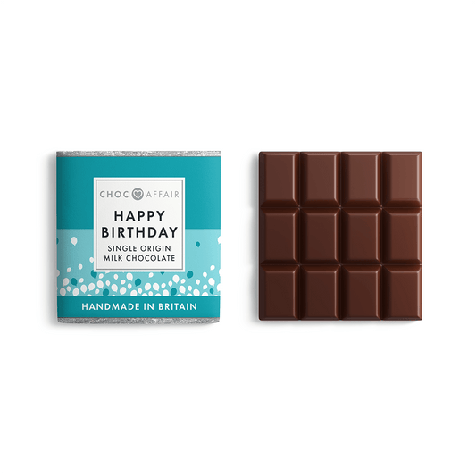 "Happy Birthday" Chocolate Bar 30g Milk Chocolate | Luxury Home Accessories | Heulog Glow