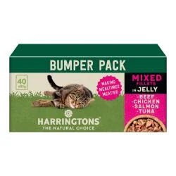 Harringtons Cat Mixed Selection in Jelly 40pk, 85g | Luxury Home Accessories | Heulog Glow