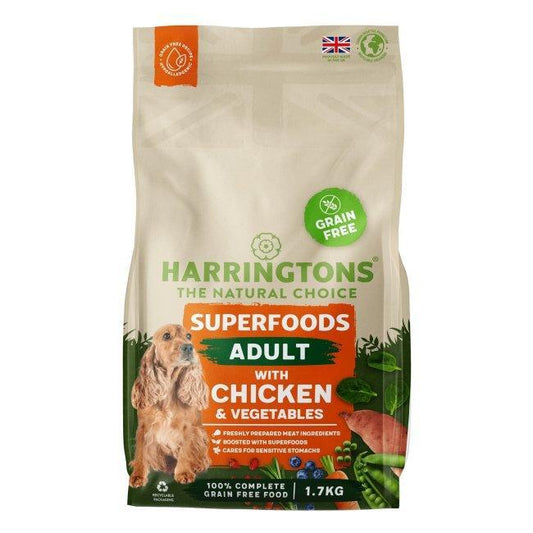 Harringtons Dog Grain Free Superfood Ckn 4x1.7kg | Luxury Home Accessories | Heulog Glow