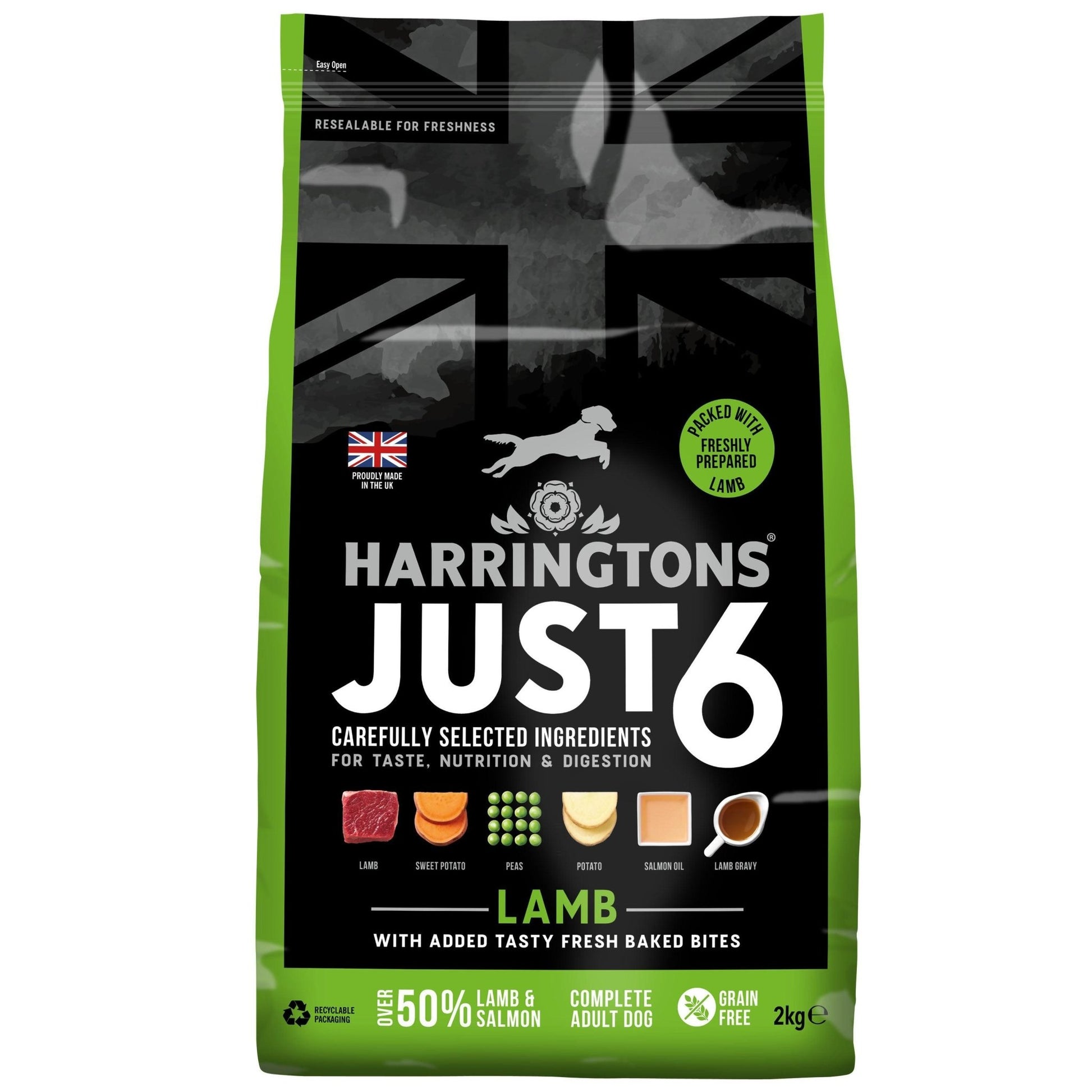 Harringtons Dog Just 6 Lamb 4x2kg | Luxury Home Accessories | Heulog Glow