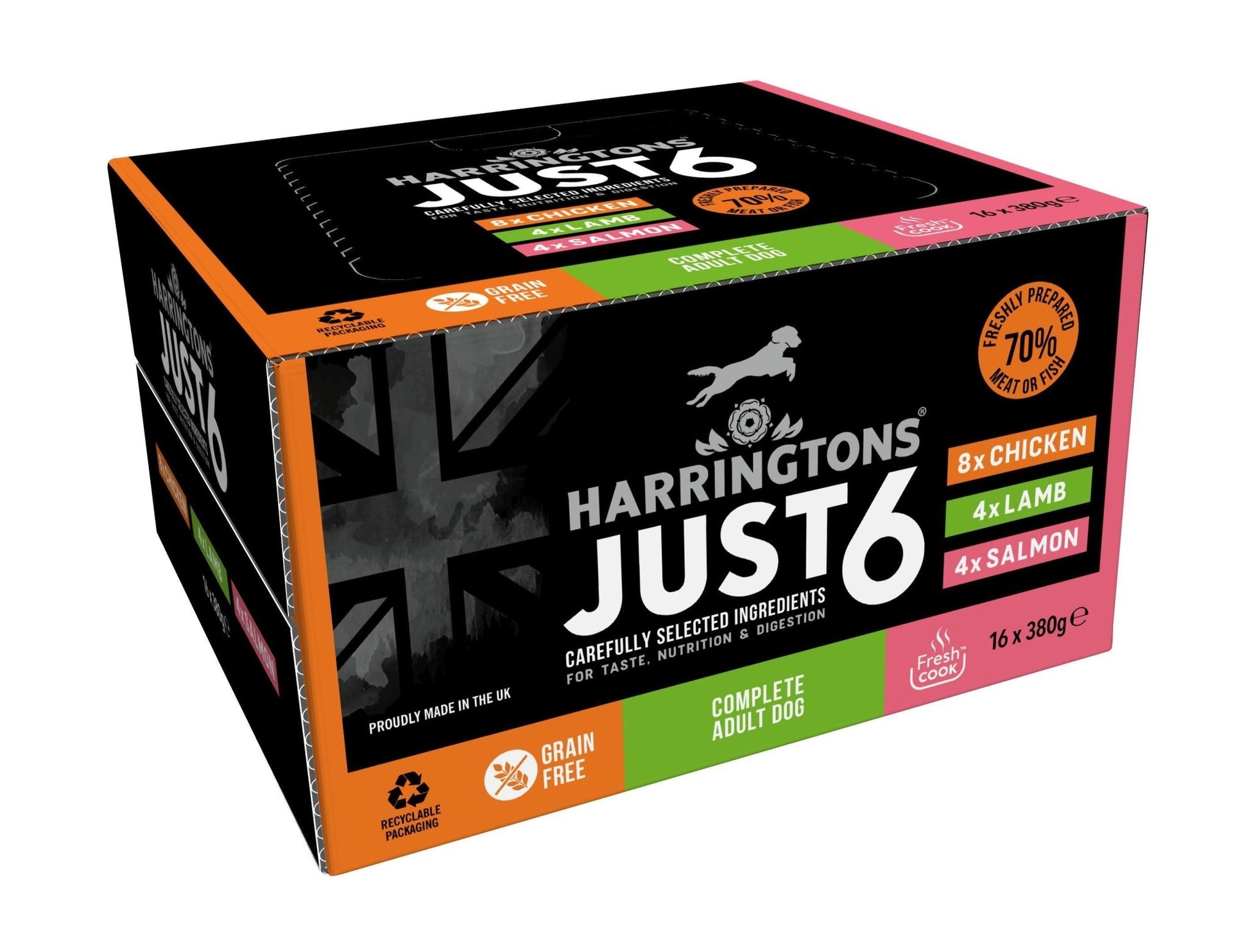 Harringtons Dog Just 6 Wet Mix 16x380g | Luxury Home Accessories | Heulog Glow
