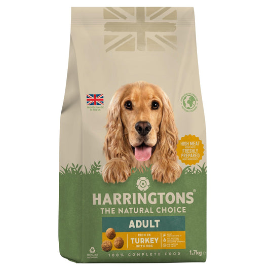 Harringtons Dog Turkey & Veg 4x1.7kg | Luxury Home Accessories | Heulog Glow