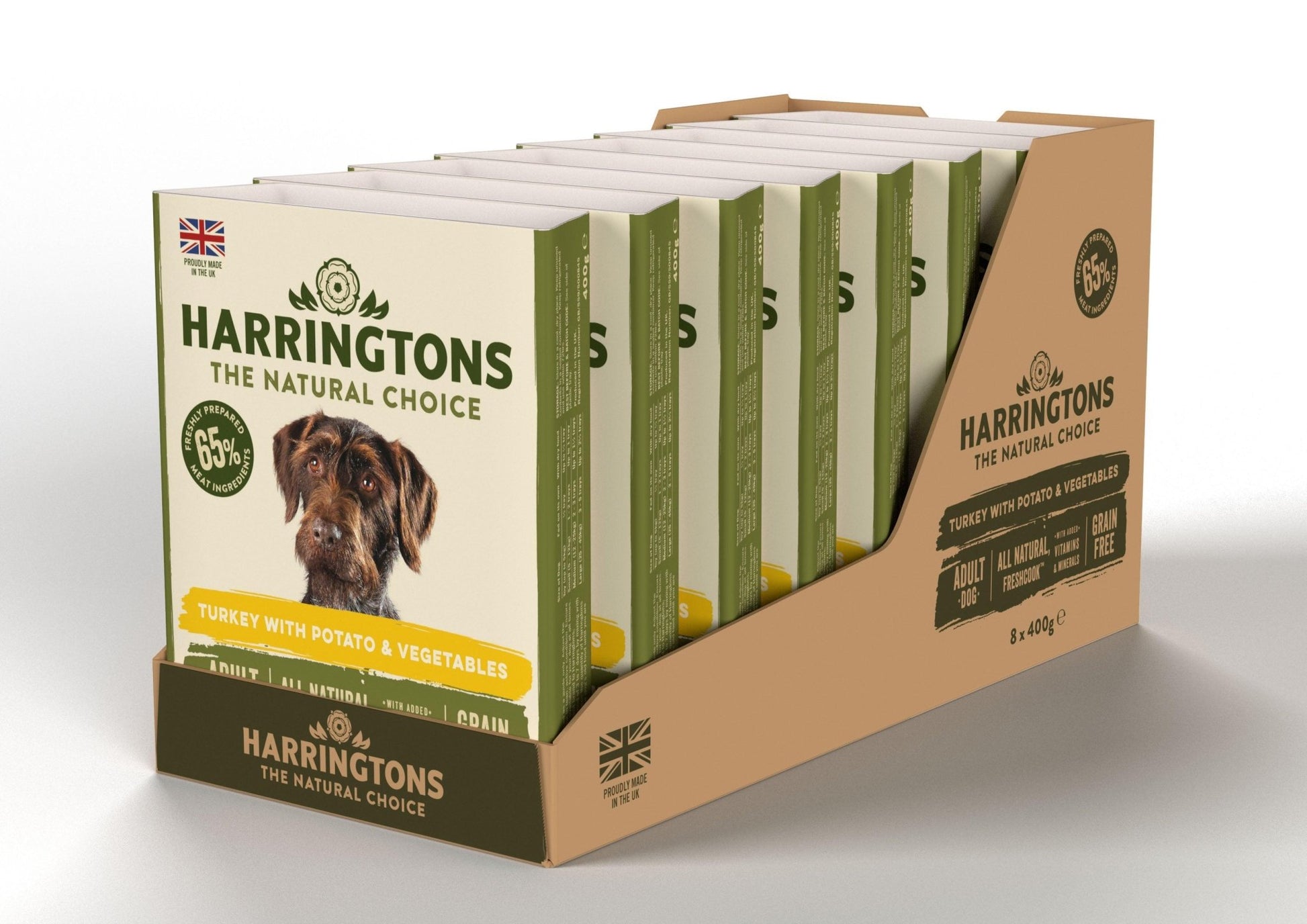 Harringtons Dog Wet Turkey & Pot 8x400g | Luxury Home Accessories | Heulog Glow