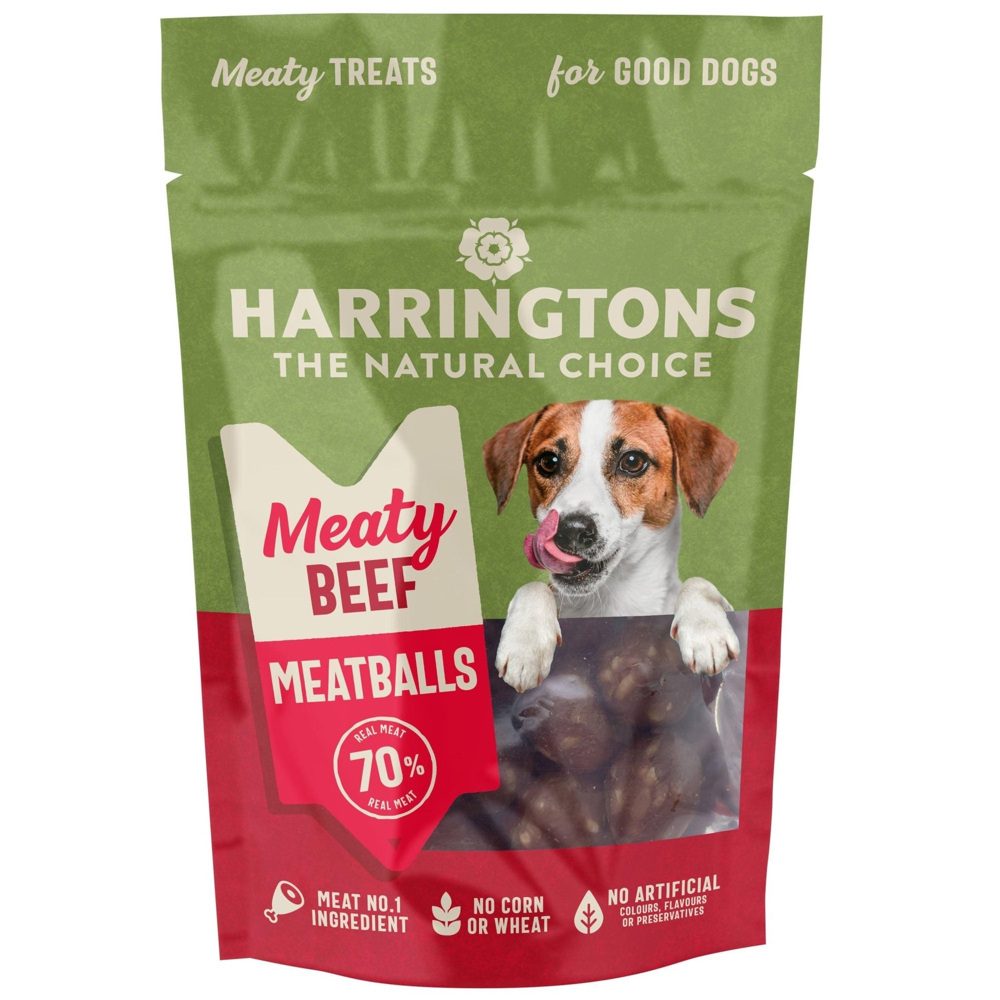 Harringtons Meaty Beef M/Balls Trt 8x70g | Luxury Home Accessories | Heulog Glow