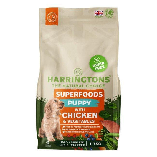 Harringtons Pup Grain Free Superfood Ckn 4x1.7kg | Luxury Home Accessories | Heulog Glow