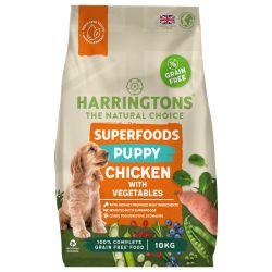 Harringtons Puppy Grain Free Superfoods Chicken & Vegetables, 10kg | Luxury Home Accessories | Heulog Glow