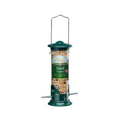 Harrisons Green Die Cast Seed Feeder 20cm | Luxury Home Accessories | Heulog Glow