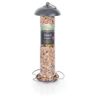 Harrisons Hammertone Silver Seed Feeder 30cm | Luxury Home Accessories | Heulog Glow