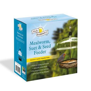 Harrisons Hanging Mealworm Bird Feeder with Canopy | Luxury Home Accessories | Heulog Glow
