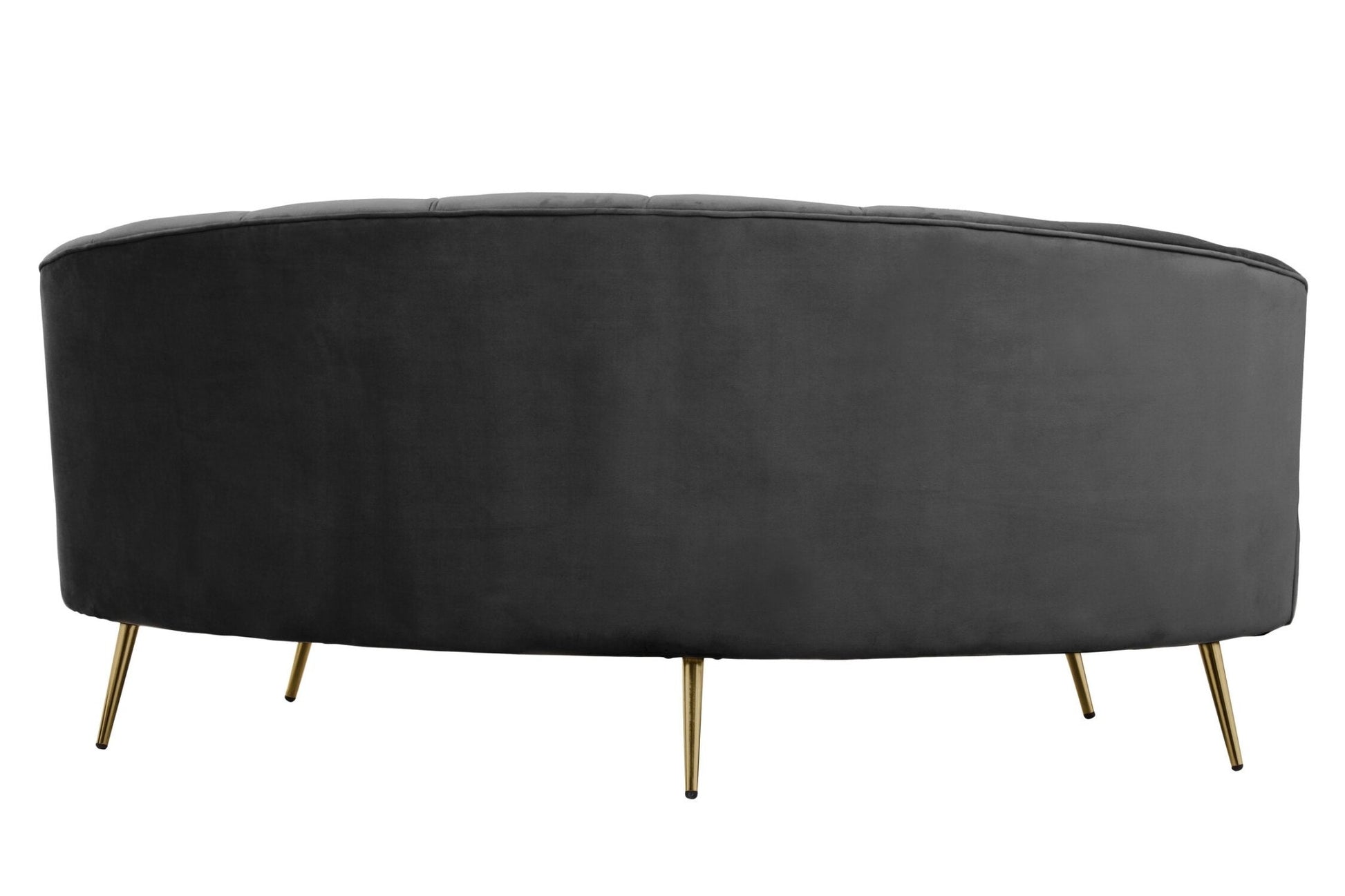 Hasna Three Seat Black Velvet Sofa | Luxury Home Accessories | Heulog Glow
