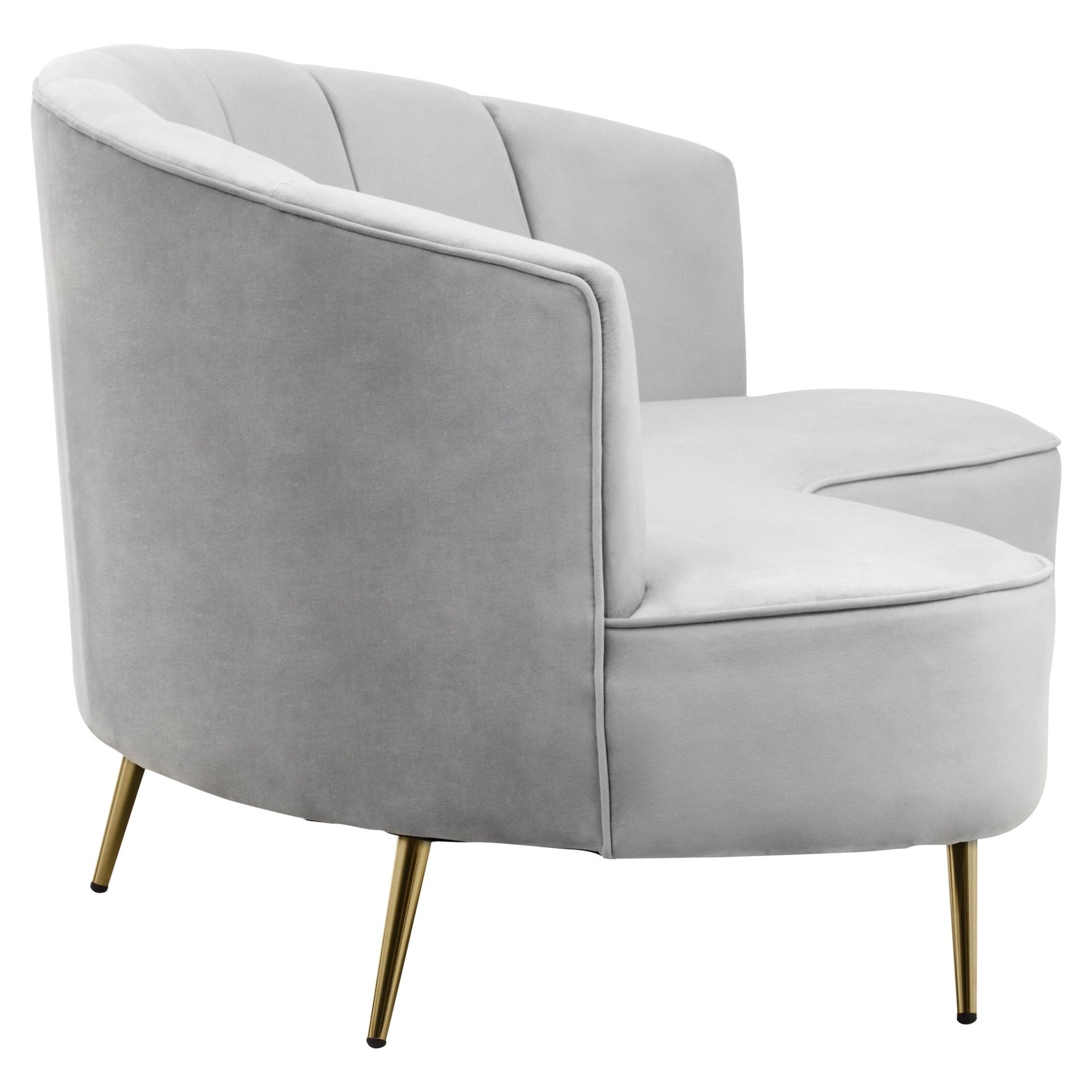Hasna Three Seat Grey Velvet Sofa | Luxury Home Accessories | Heulog Glow