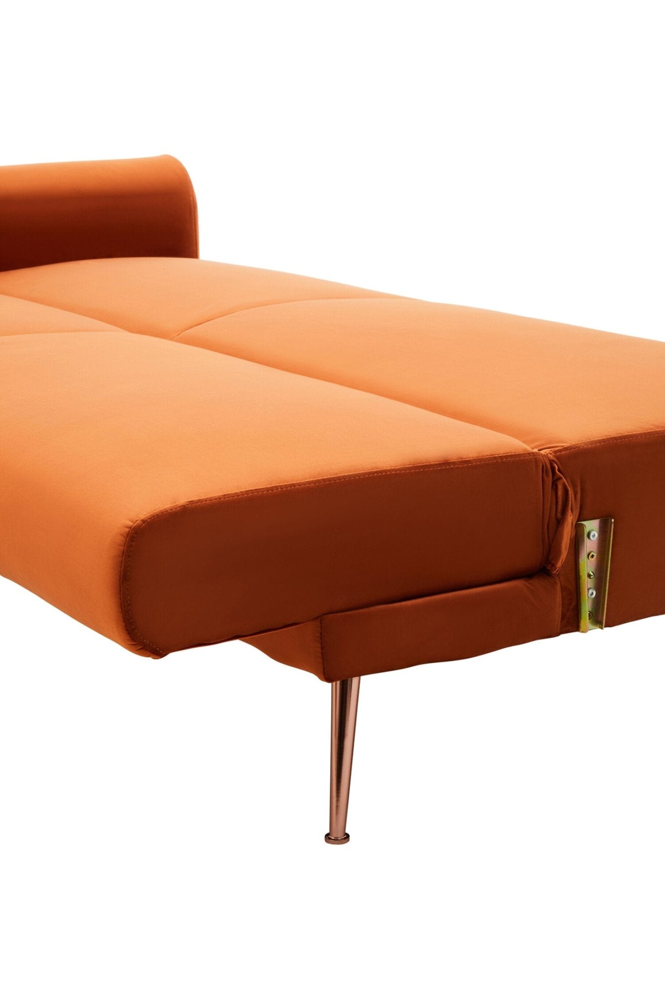 Hatton Burnt Orange Velvet Sofa Bed | Luxury Home Accessories | Heulog Glow