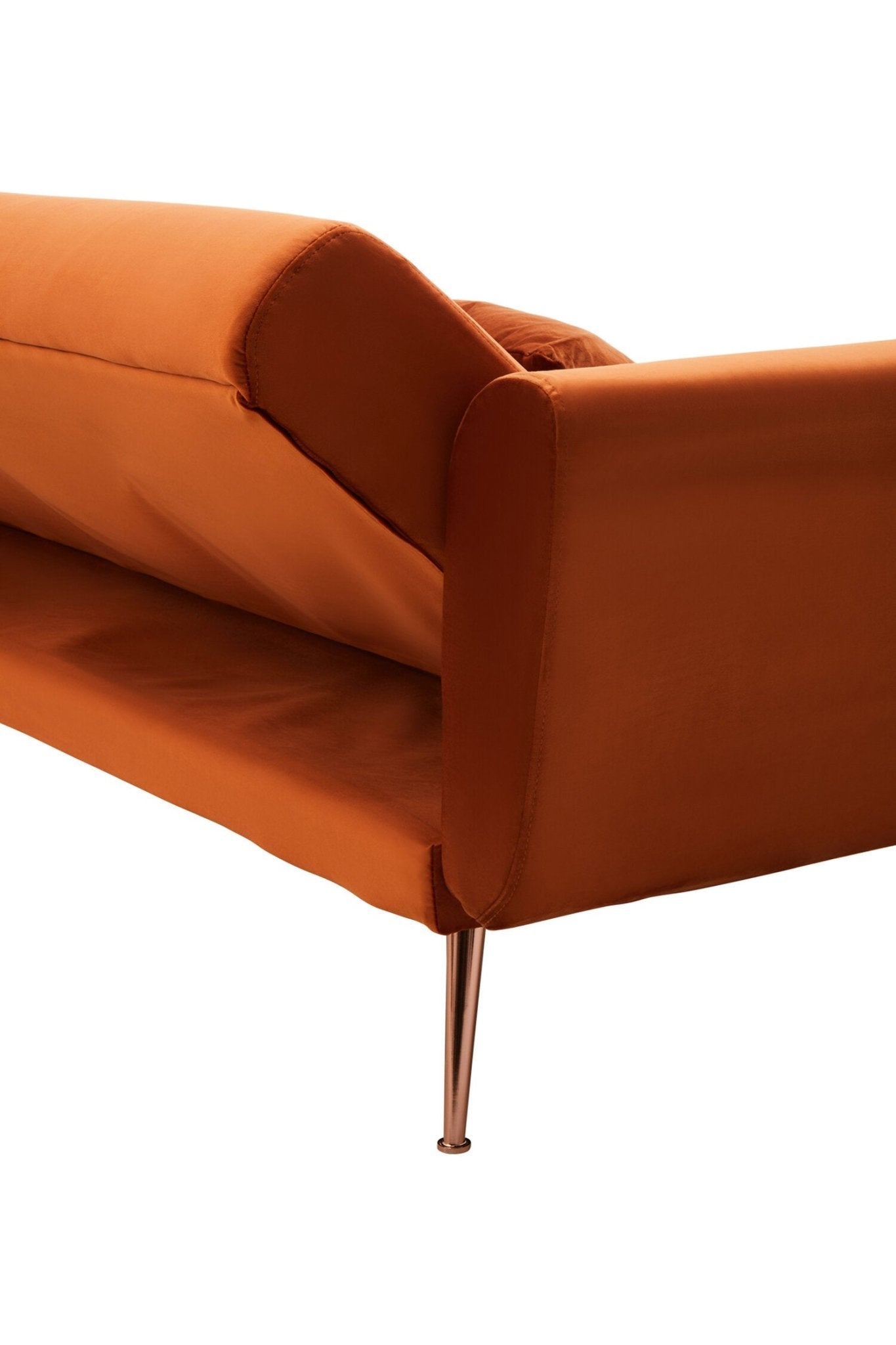Hatton Burnt Orange Velvet Sofa Bed | Luxury Home Accessories | Heulog Glow