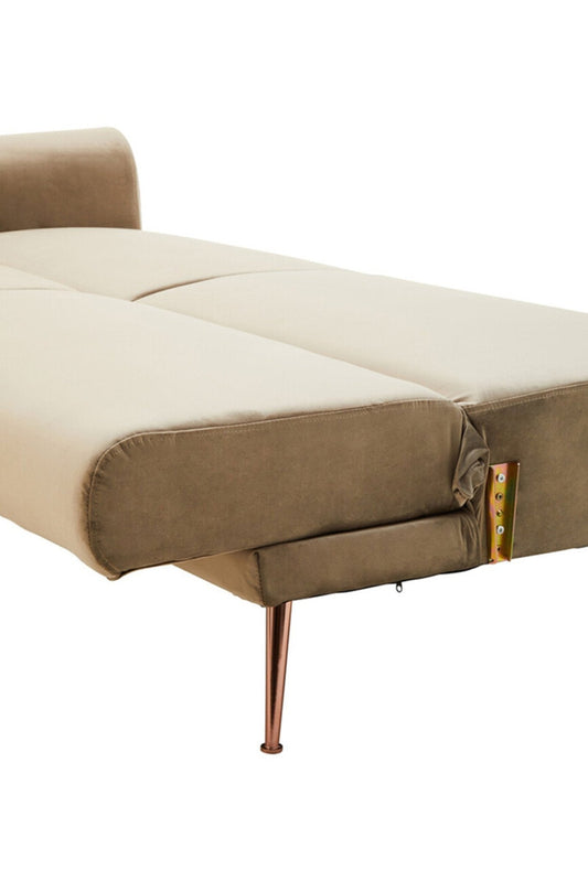 Hatton Mink Velvet Sofa Bed | Luxury Home Accessories | Heulog Glow