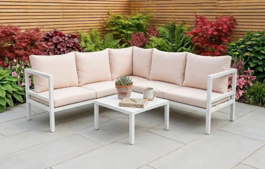 Havana 5 Seater Aluminium Corner Garden Sofa Set | Luxury Home Accessories | Heulog Glow