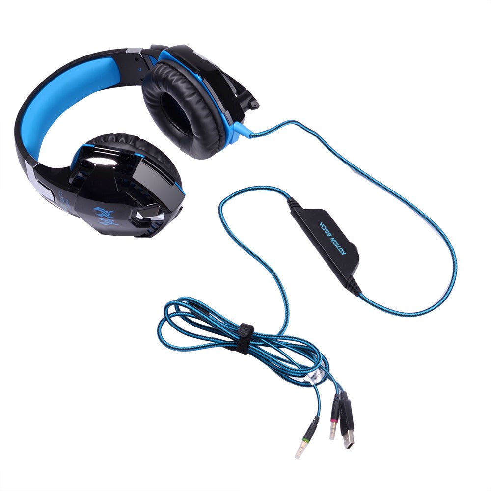Head-Mounted Heavy Bass Gaming Headset With Microphone Noise Reduction | Luxury Home Accessories | Heulog Glow
