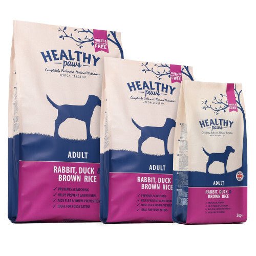 Healthy Paws Rabbit, Duck & Brown Rice Adult 12KG | Luxury Home Accessories | Heulog Glow