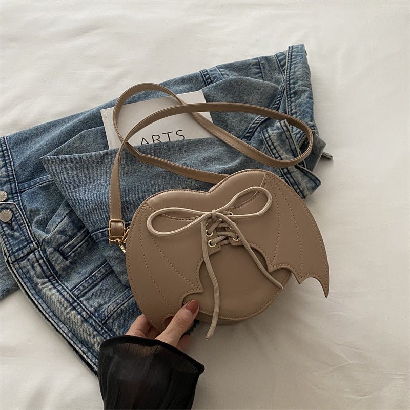 Heart Shape Bag Strap Design Bat Wings One Shoulder Crossbody Bag | Luxury Home Accessories | Heulog Glow