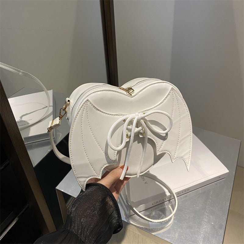 Heart Shape Bag Strap Design Bat Wings One Shoulder Crossbody Bag | Luxury Home Accessories | Heulog Glow