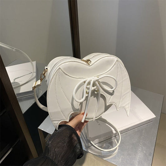 Heart Shape Bag Strap Design Bat Wings One Shoulder Crossbody Bag | Luxury Home Accessories | Heulog Glow