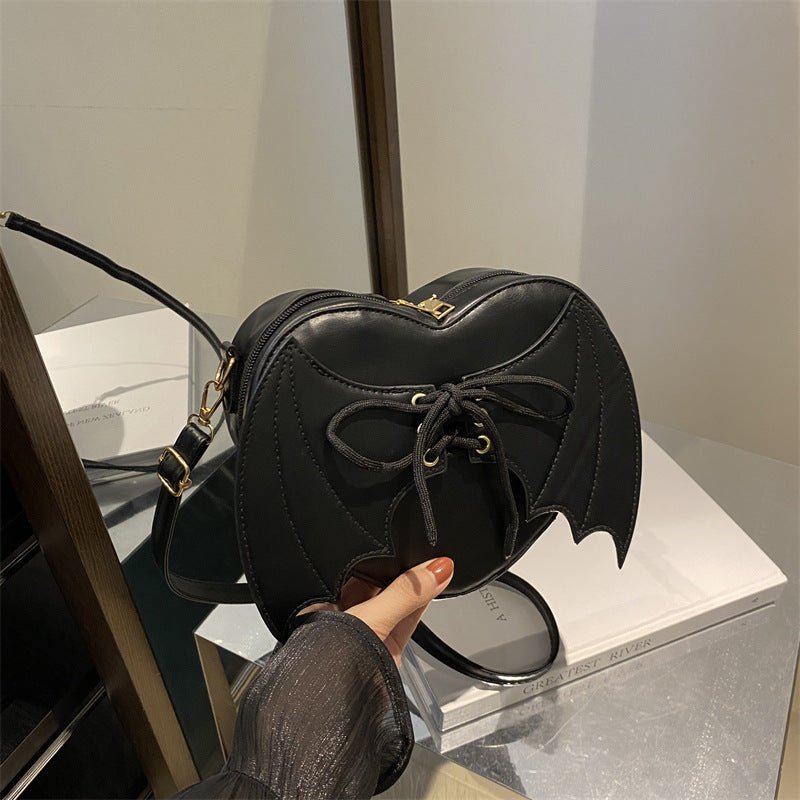 Heart Shape Bag Strap Design Bat Wings One Shoulder Crossbody Bag | Luxury Home Accessories | Heulog Glow