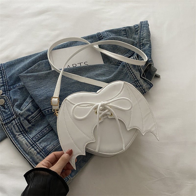 Heart Shape Bag Strap Design Bat Wings One Shoulder Crossbody Bag | Luxury Home Accessories | Heulog Glow