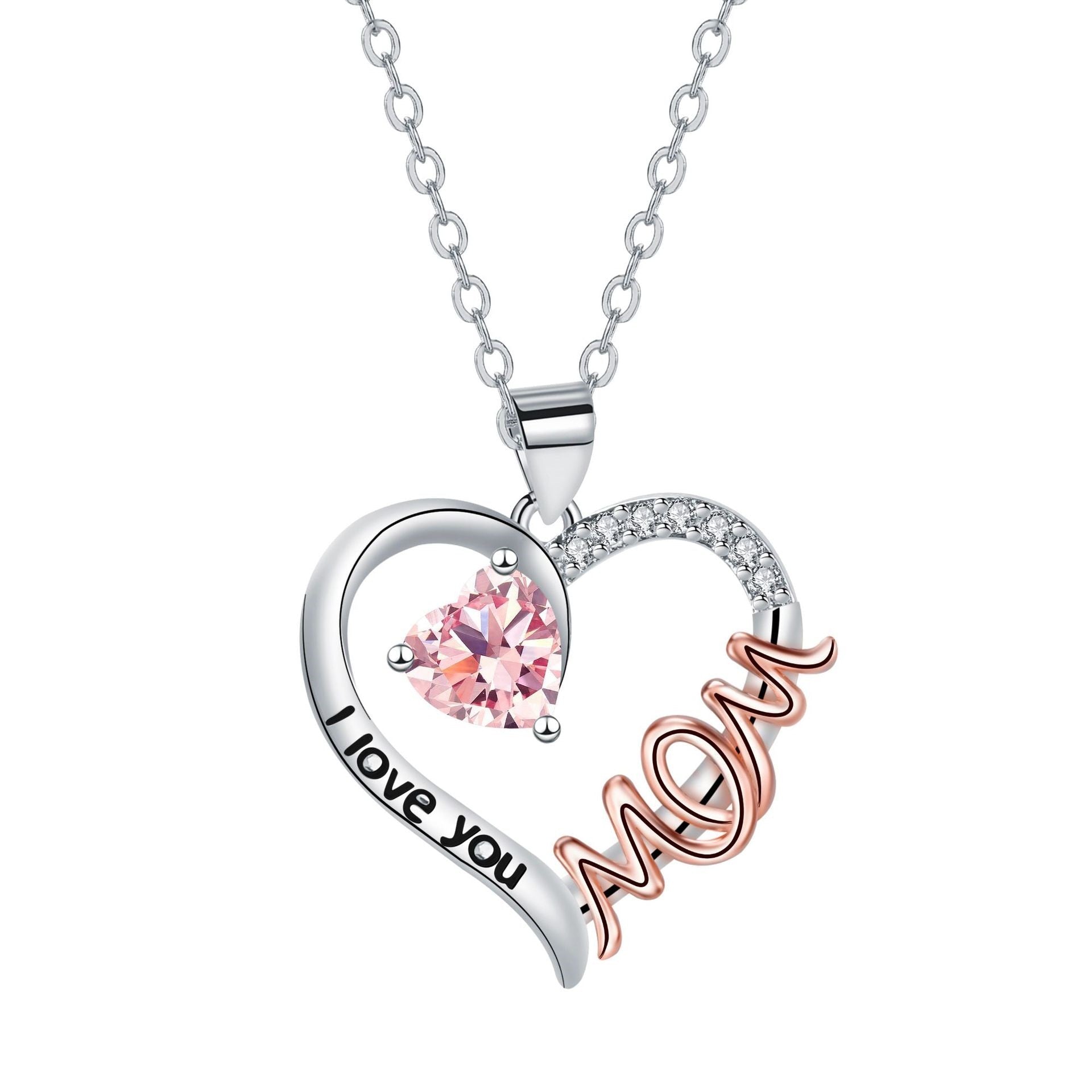 Heart-shaped Mom Necklace Mother's Day Gift | Luxury Home Accessories | Heulog Glow