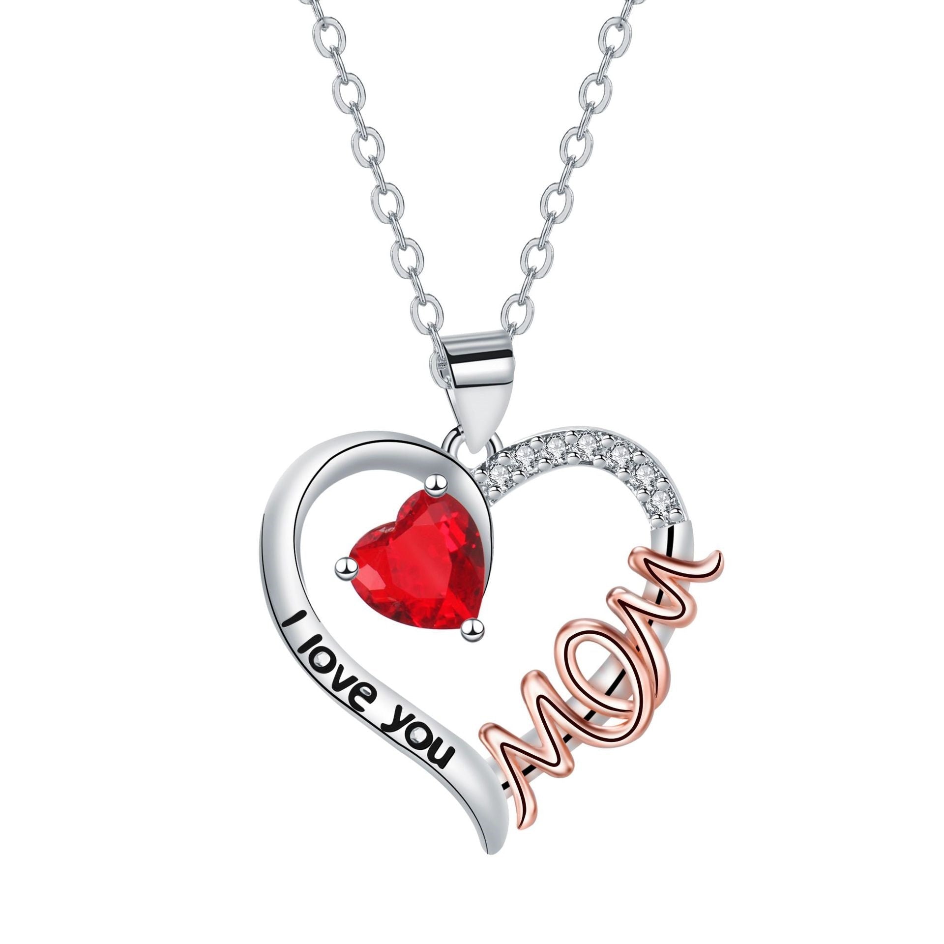 Heart-shaped Mom Necklace Mother's Day Gift | Luxury Home Accessories | Heulog Glow