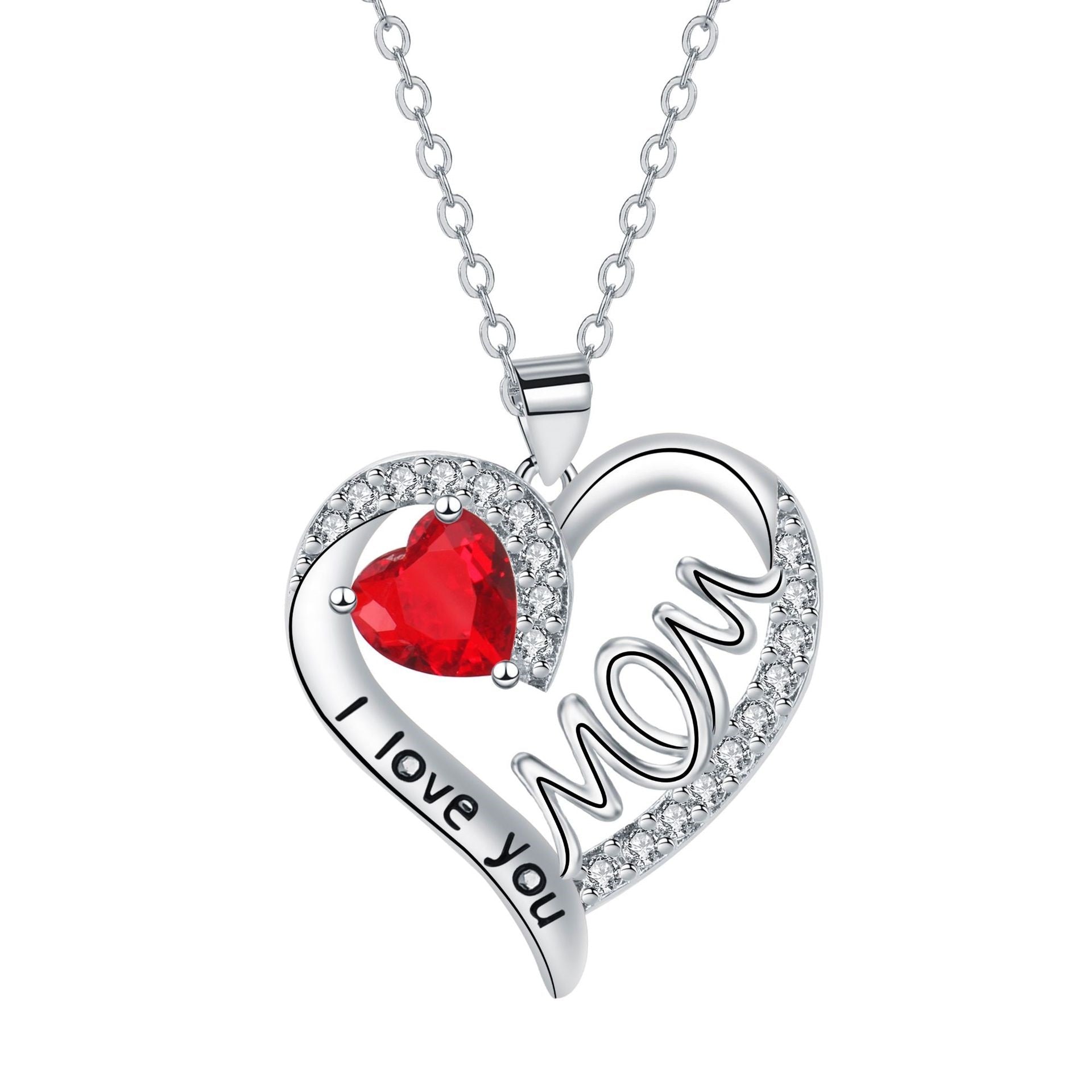 Heart-shaped MOM Necklace Mother's Day Gift | Luxury Home Accessories | Heulog Glow