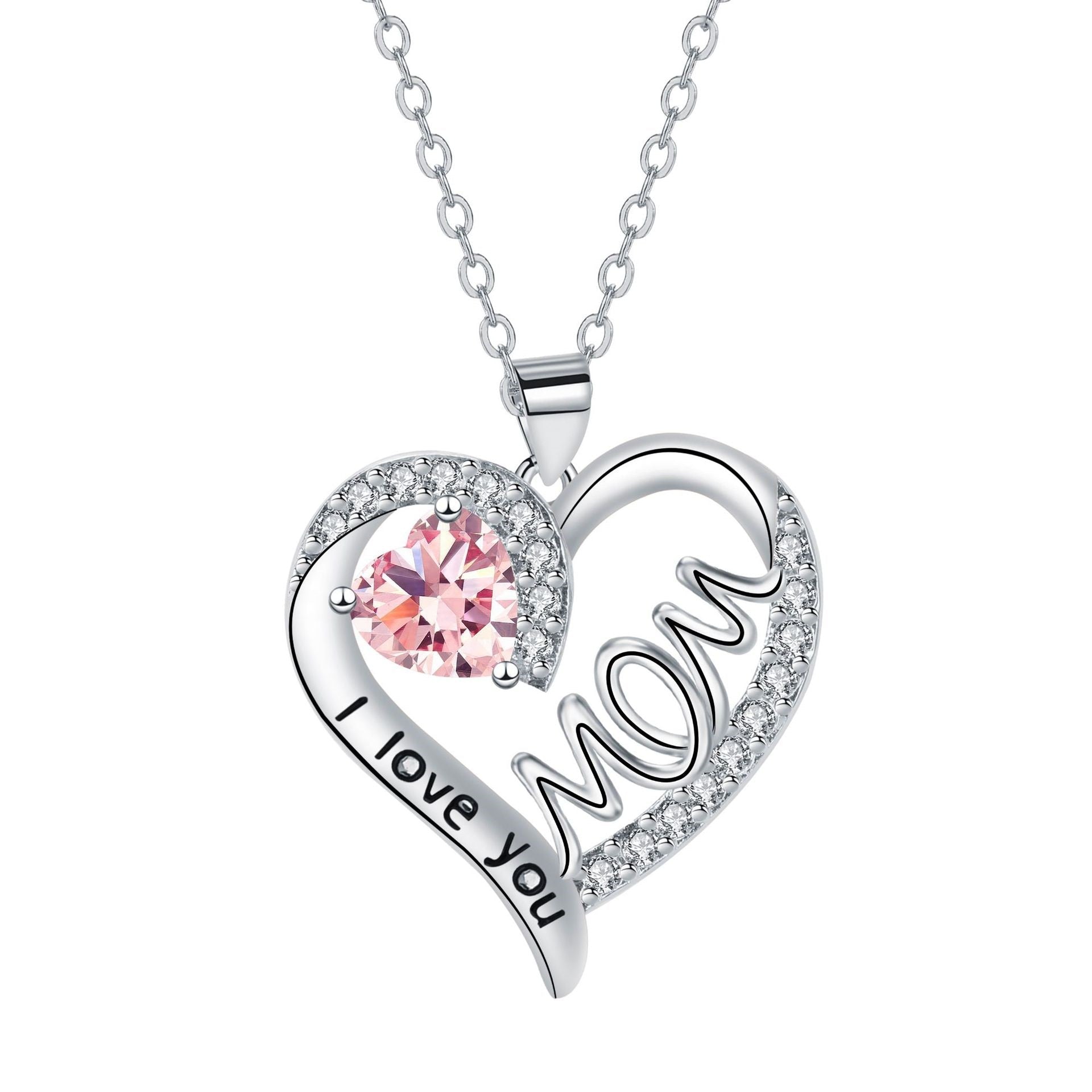 Heart-shaped MOM Necklace Mother's Day Gift | Luxury Home Accessories | Heulog Glow