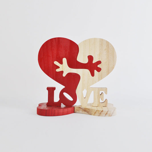 Heart-shaped Wooden Decoration Valentine's Day Gift | Luxury Home Accessories | Heulog Glow