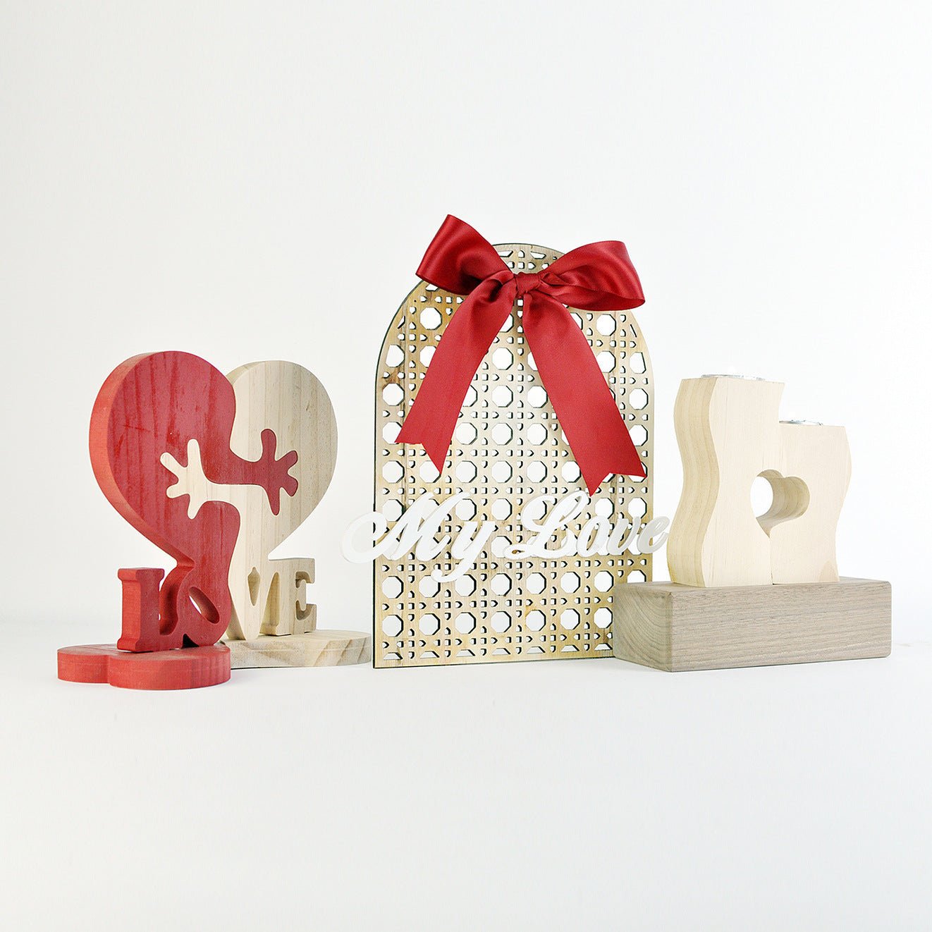Heart-shaped Wooden Decoration Valentine's Day Gift | Luxury Home Accessories | Heulog Glow