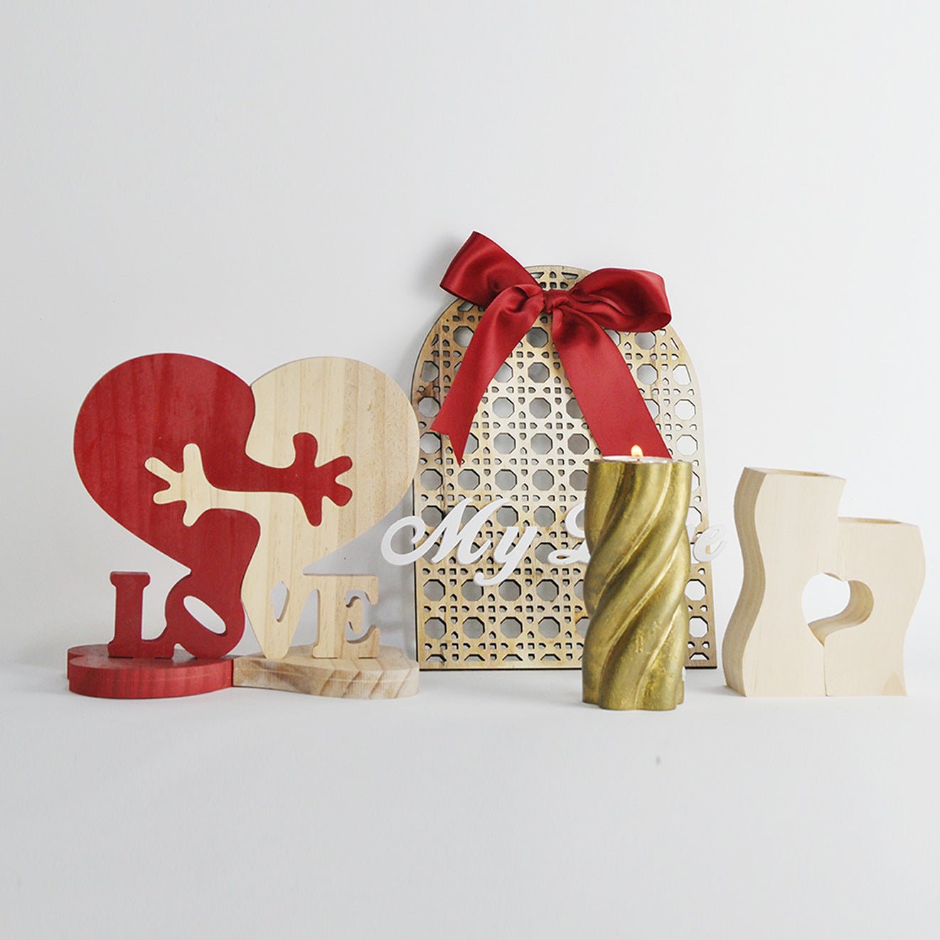 Heart-shaped Wooden Decoration Valentine's Day Gift | Luxury Home Accessories | Heulog Glow