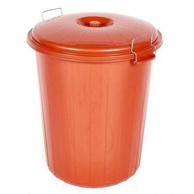 Heavy Duty Dustbin & Lid with Clip 70 litre Red | Luxury Home Accessories | Heulog Glow