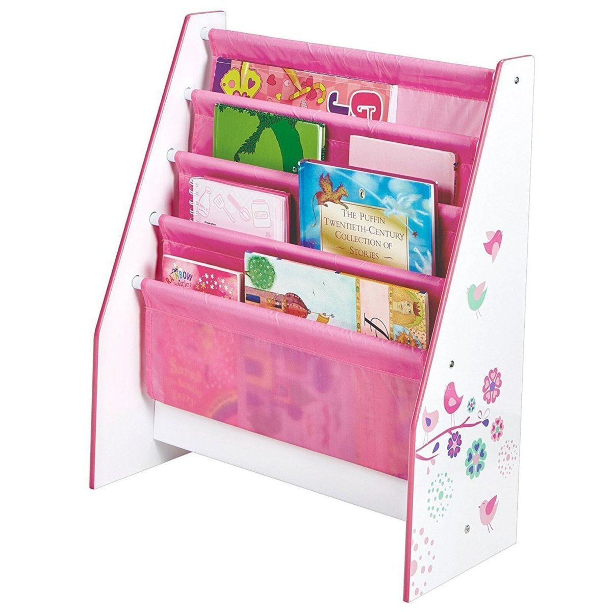 Hello Home Kids Sling Bookcase - Flowers and Birds | Luxury Home Accessories | Heulog Glow