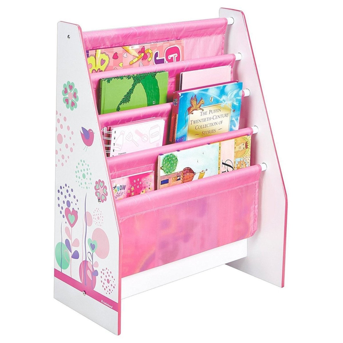 Hello Home Kids Sling Bookcase - Flowers and Birds | Luxury Home Accessories | Heulog Glow
