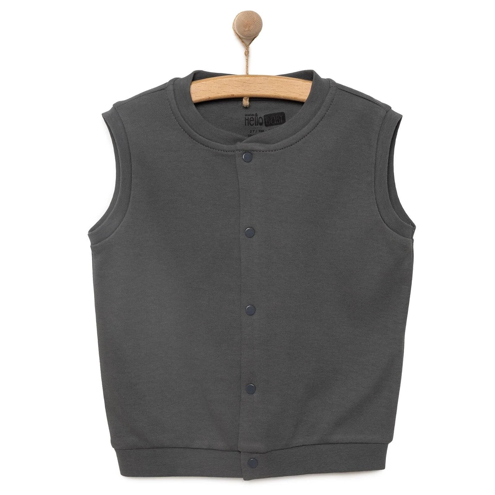 HelloBaby Baby Boy Ribbed Cardigan - Dark Grey | Luxury Home Accessories | Heulog Glow