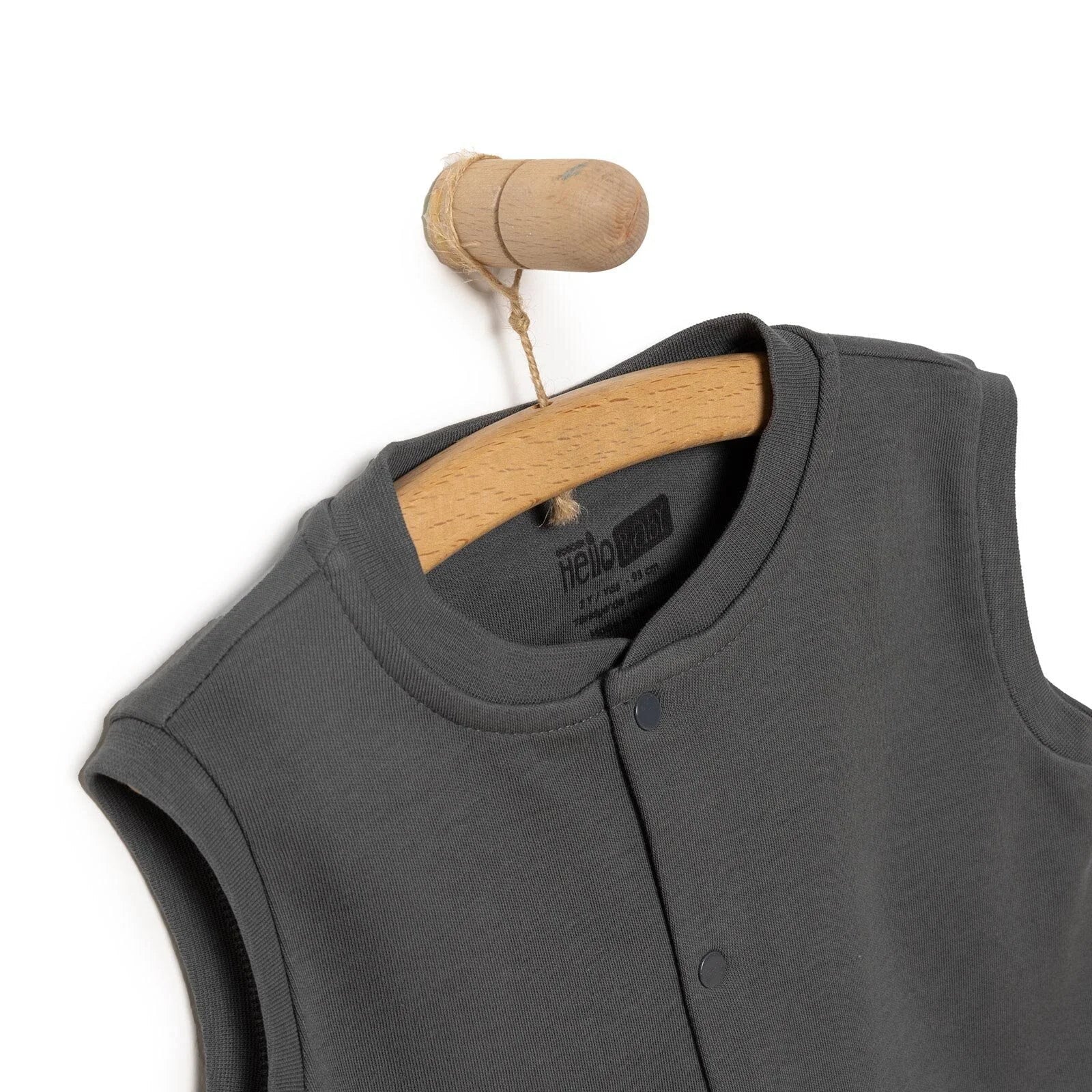 HelloBaby Baby Boy Ribbed Cardigan - Dark Grey | Luxury Home Accessories | Heulog Glow