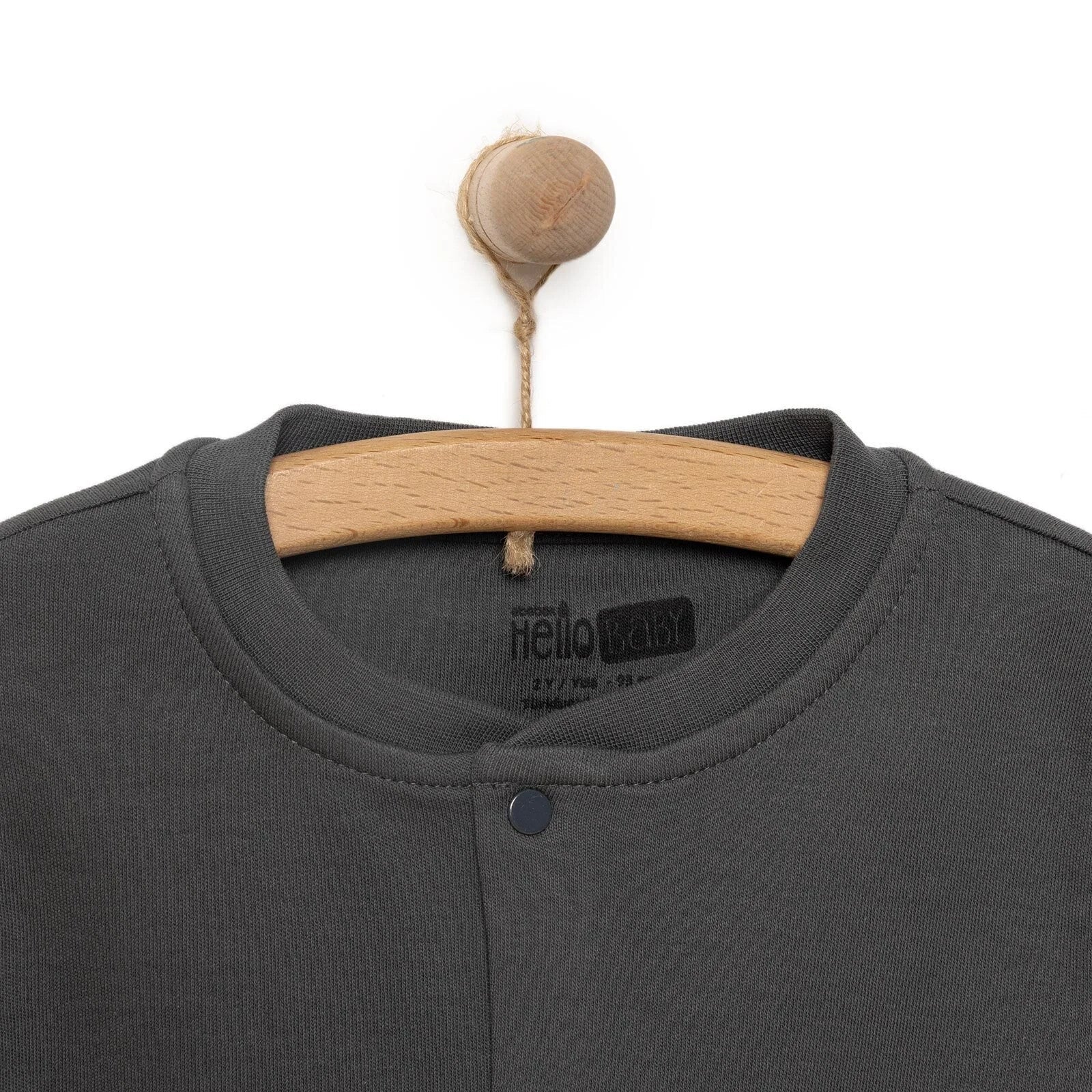 HelloBaby Baby Boy Ribbed Cardigan - Dark Grey | Luxury Home Accessories | Heulog Glow