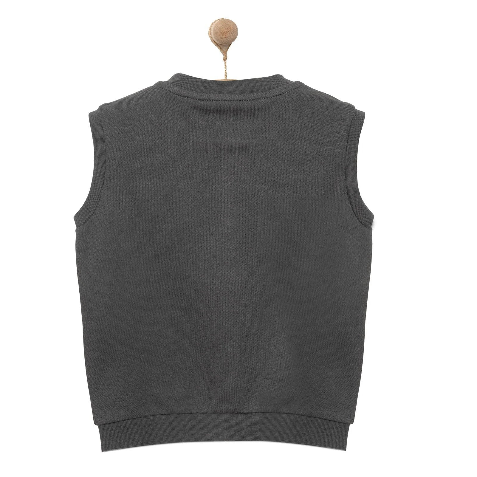 HelloBaby Baby Boy Ribbed Cardigan - Dark Grey | Luxury Home Accessories | Heulog Glow