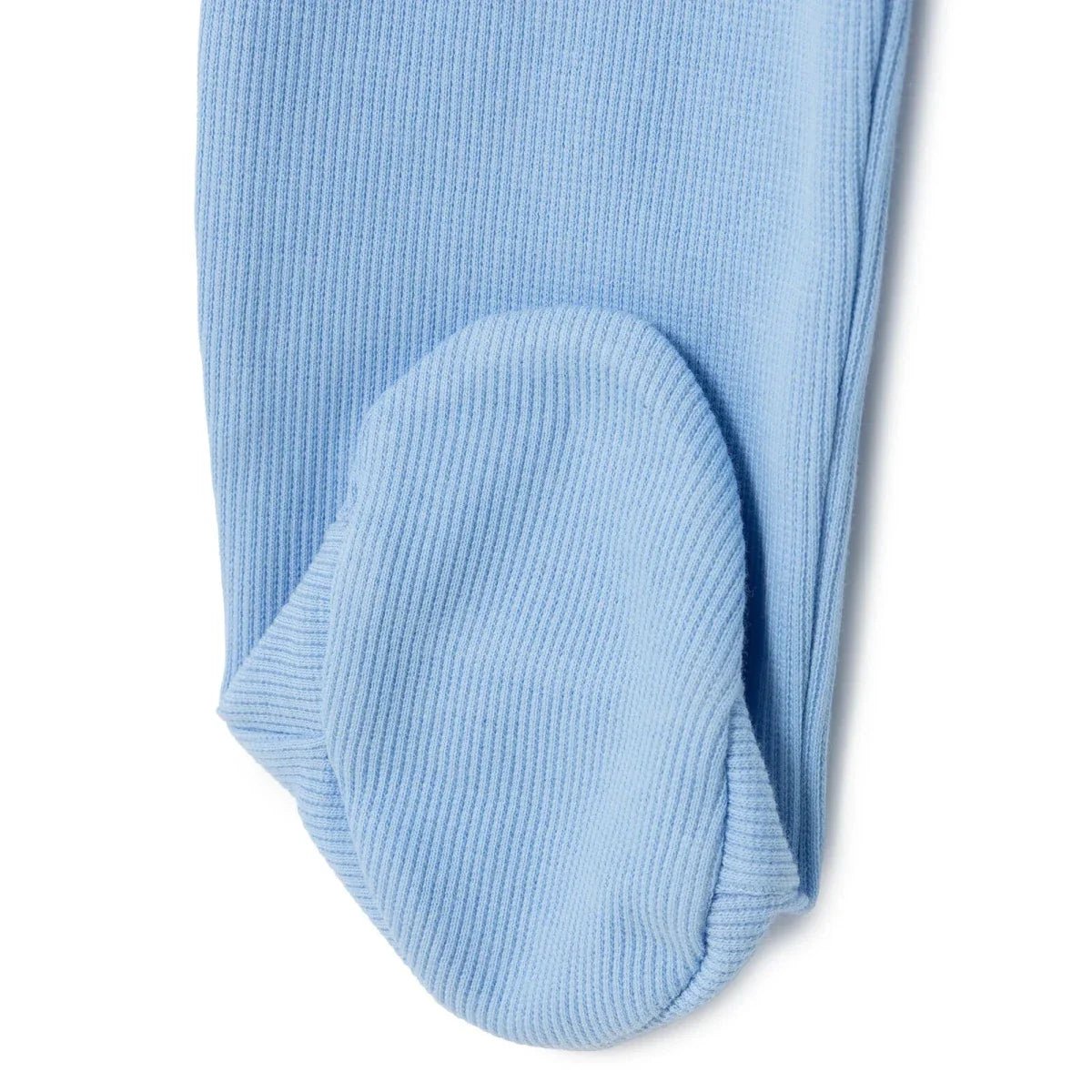HelloBaby Boys Footed Sleepsuit Zip Fastening Crew Neck Full Length Long Sleeve - Blue | Luxury Home Accessories | Heulog Glow