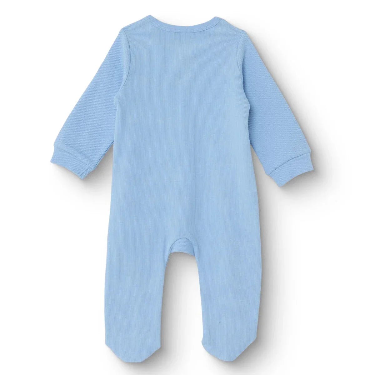 HelloBaby Boys Footed Sleepsuit Zip Fastening Crew Neck Full Length Long Sleeve - Blue | Luxury Home Accessories | Heulog Glow