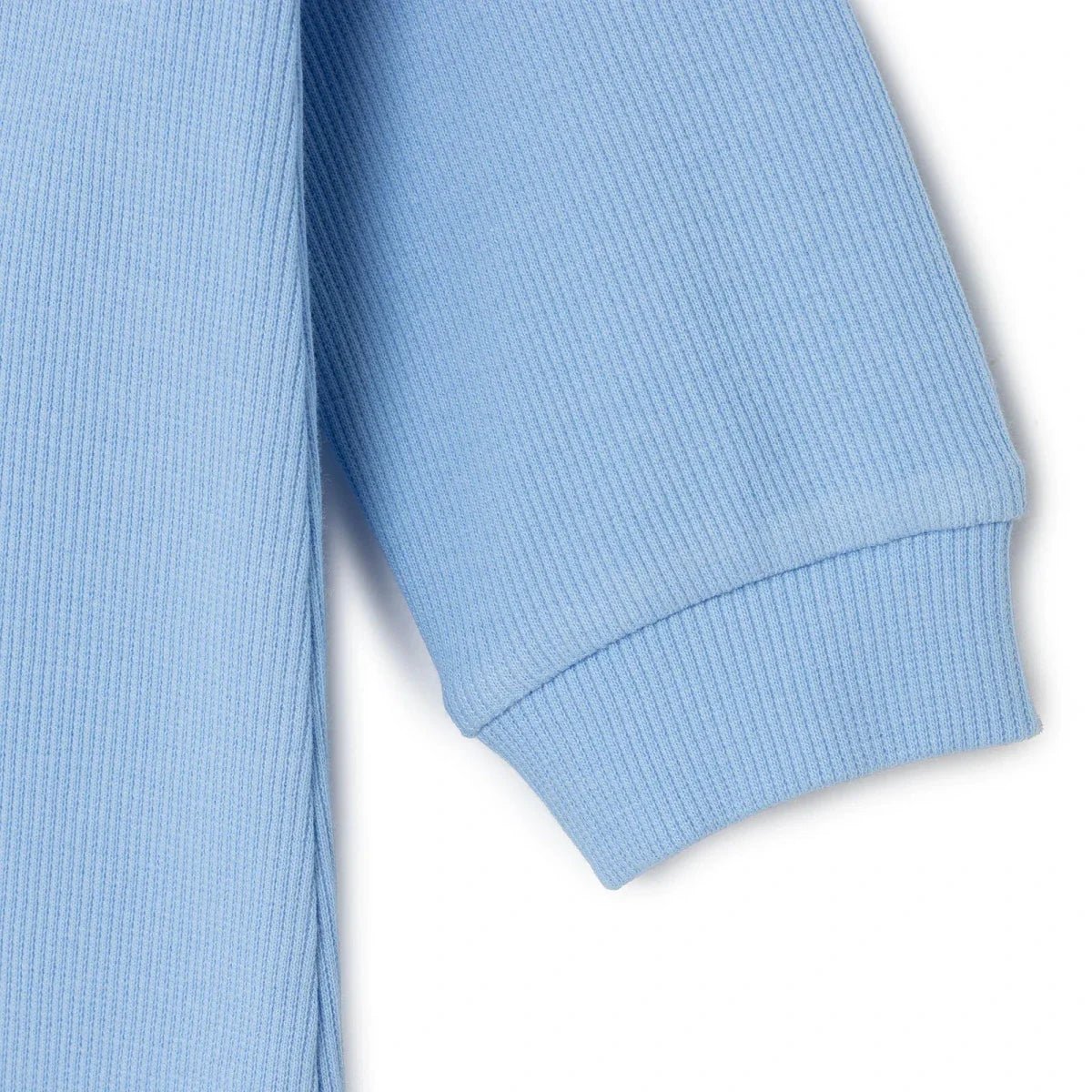 HelloBaby Boys Footed Sleepsuit Zip Fastening Crew Neck Full Length Long Sleeve - Blue | Luxury Home Accessories | Heulog Glow