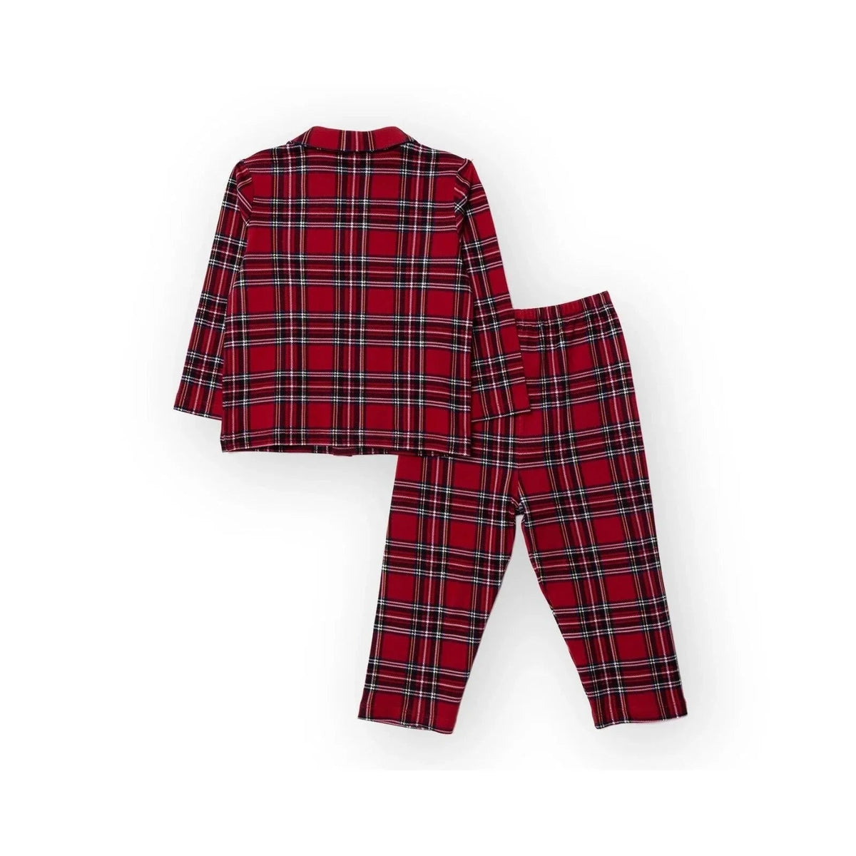 HelloBaby Boys Long Sleeve Pyjamas Set Plaid with Buttons Christmas Peter-Pan Collar Long Leg Long S - Red | Luxury Home Accessories | Heulog Glow
