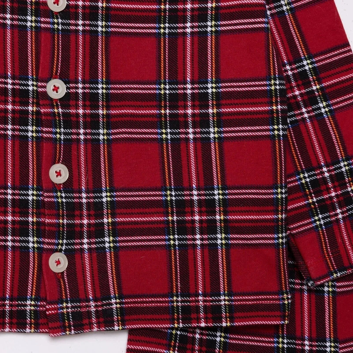 HelloBaby Boys Long Sleeve Pyjamas Set Plaid with Buttons Christmas Peter-Pan Collar Long Leg Long S - Red | Luxury Home Accessories | Heulog Glow