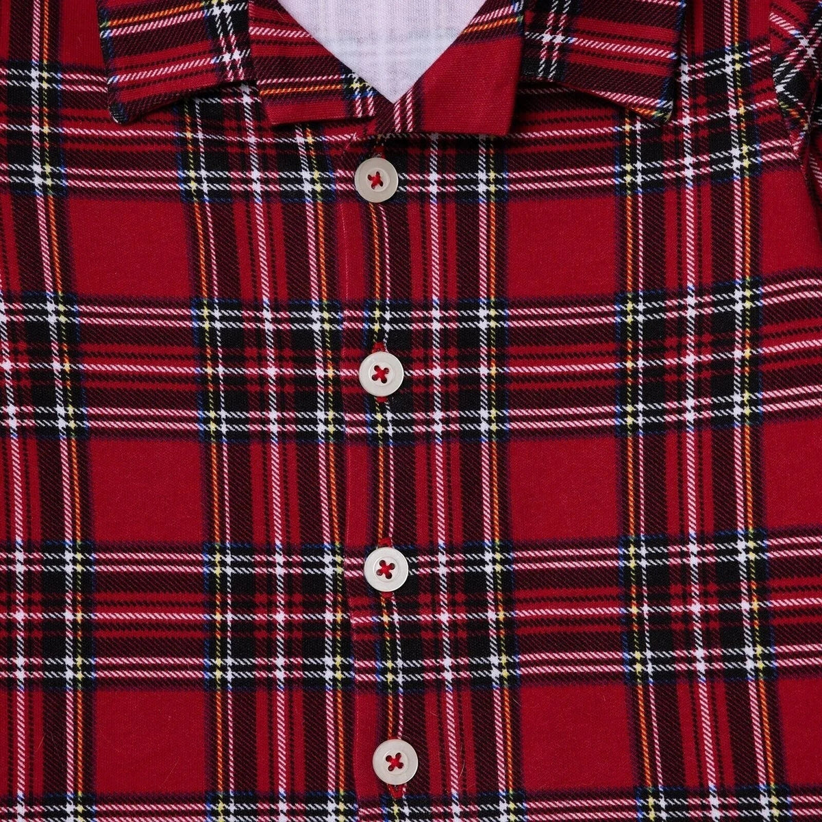 HelloBaby Boys Long Sleeve Pyjamas Set Plaid with Buttons Christmas Peter-Pan Collar Long Leg Long S - Red | Luxury Home Accessories | Heulog Glow