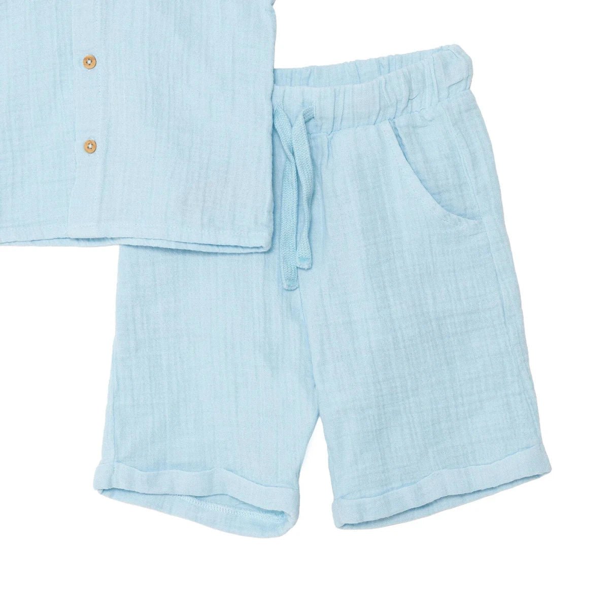 HelloBaby Boys Shirt & Shorts Set Buttoned Little Sailor Shirt Collar Above the Knee Short Sleeve - Blue | Luxury Home Accessories | Heulog Glow