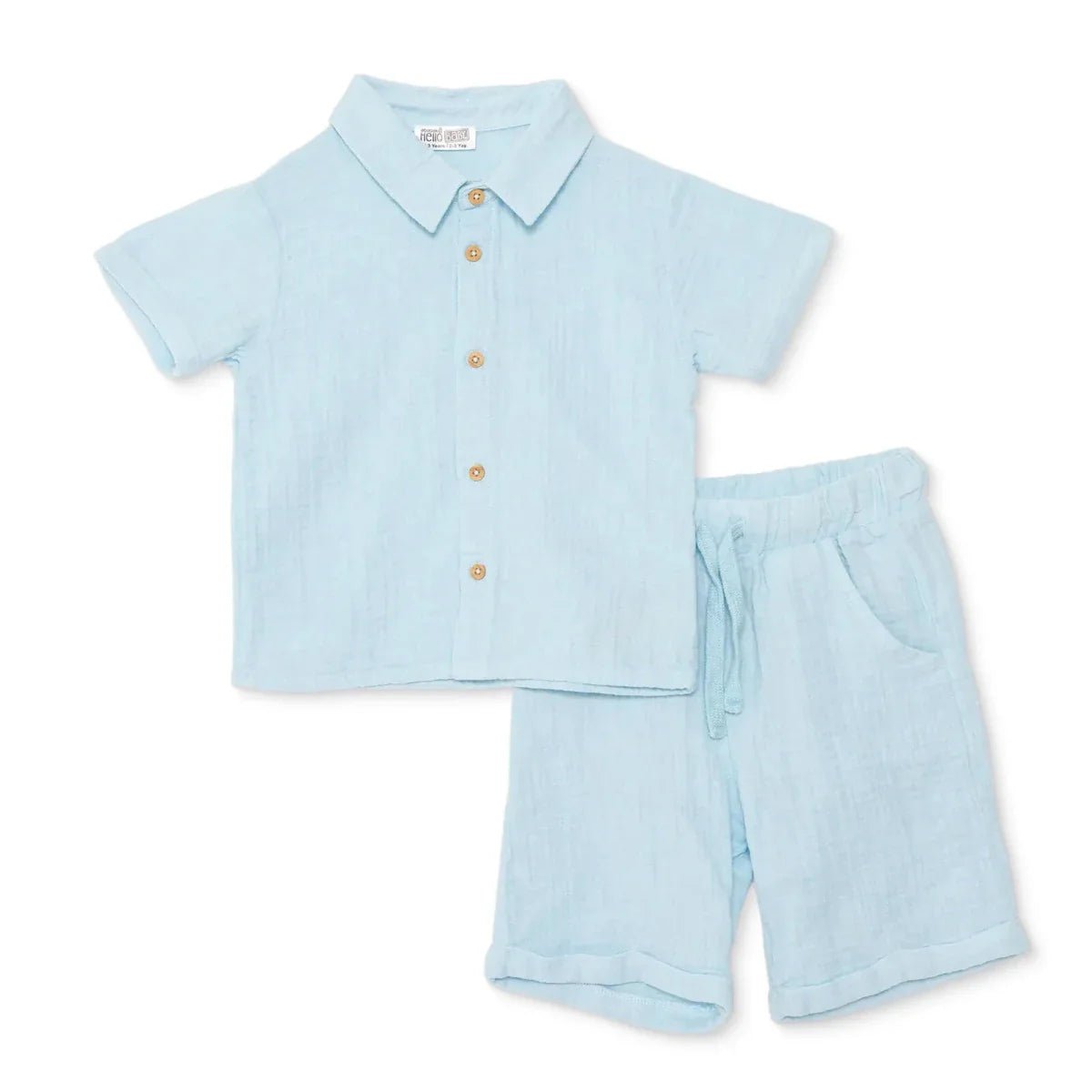 HelloBaby Boys Shirt & Shorts Set Buttoned Little Sailor Shirt Collar Above the Knee Short Sleeve - Blue | Luxury Home Accessories | Heulog Glow