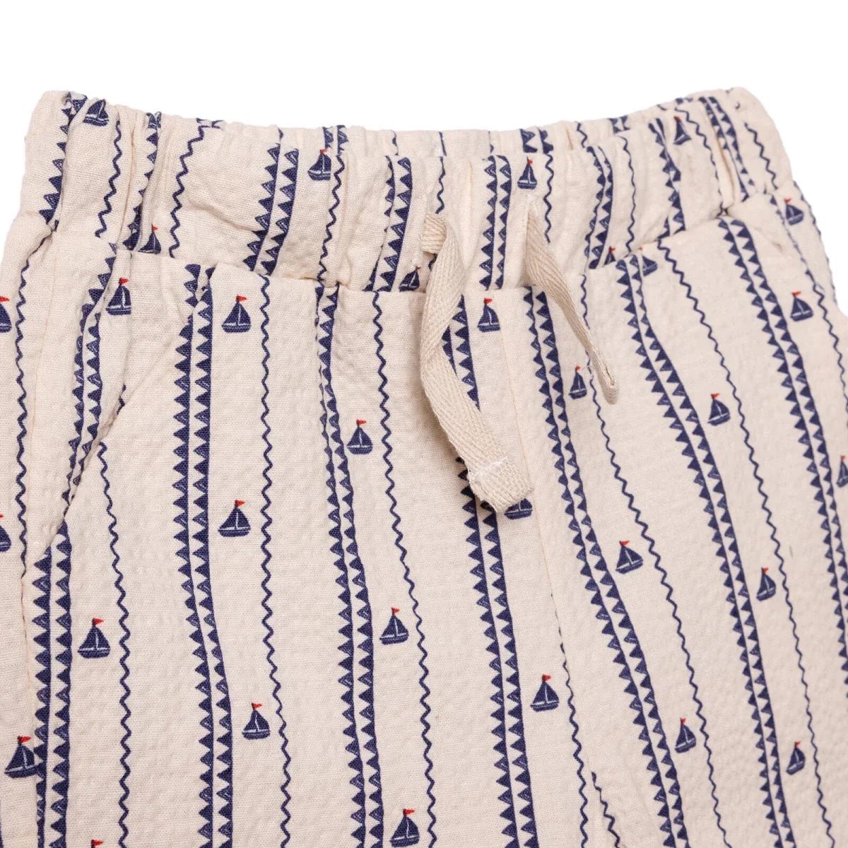 HelloBaby Boys Shirt & Shorts Set Buttoned Little Sailor Shirt Collar Above the Knee Short Sleeve - Ecru Printed | Luxury Home Accessories | Heulog Glow